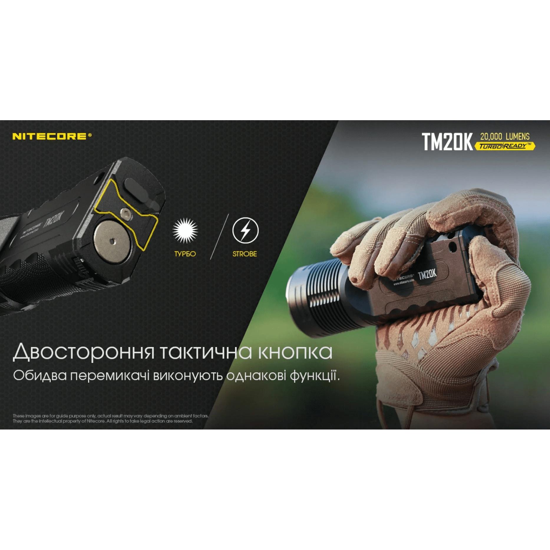 Тактичний пошуковий ліхтар Nitecore TM20K (CREE XP-L HD, 20000 люмен) - фото 29
