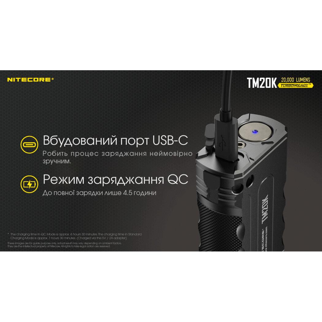 Тактичний пошуковий ліхтар Nitecore TM20K (CREE XP-L HD, 20000 люмен) - фото 18
