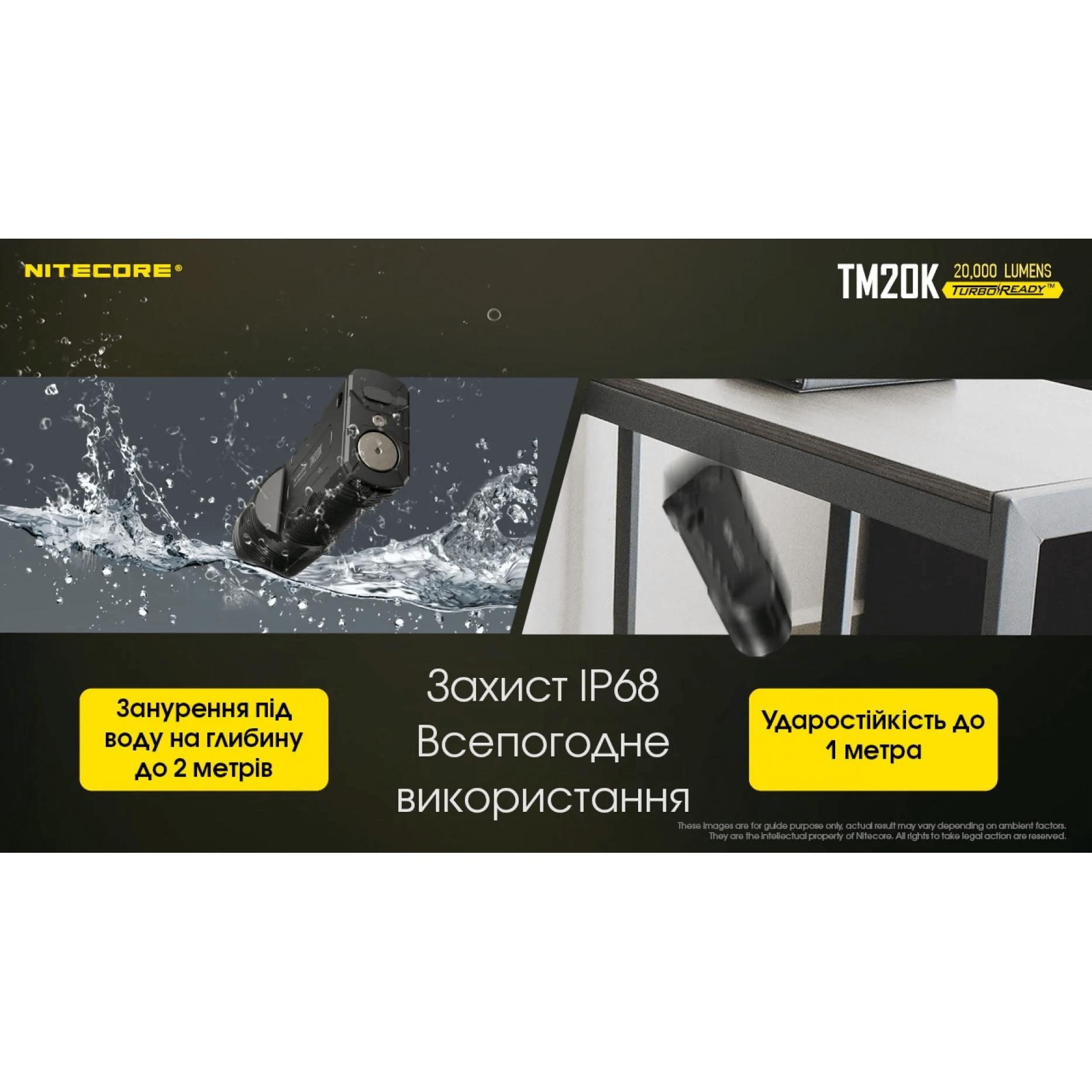 Тактичний пошуковий ліхтар Nitecore TM20K (CREE XP-L HD, 20000 люмен) - фото 15