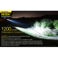 Ліхтар кишеньковий Nitecore MH10 V2 (Cree XP-L2 V6, 1200 люмен, з акумулятором) - фото 14