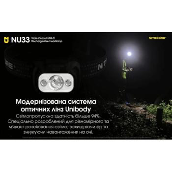 Фото Ліхтар налобний Nitecore NU33 limited edition (700 люмен, червоне світло)