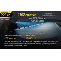 Ліхтар тактичний Nitecore P20 v2 (Сree  XP-L2 V6, 1100 люмен, без акумулятора) - фото 14