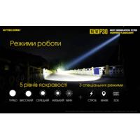 Ліхтар тактичний Nitecore P30 NEW (CREE XP-L HI V3, 1000 люмен, з акумулятором) - фото 7