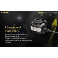 Ліхтар налобний Nitecore NU35 (460 люмен, червоне світло) - фото 11